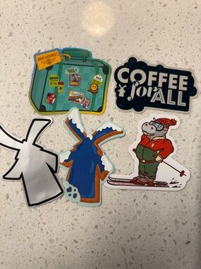 Dutch Bros Colorful Sticker Pack - Green, Blue, Black, Red, White